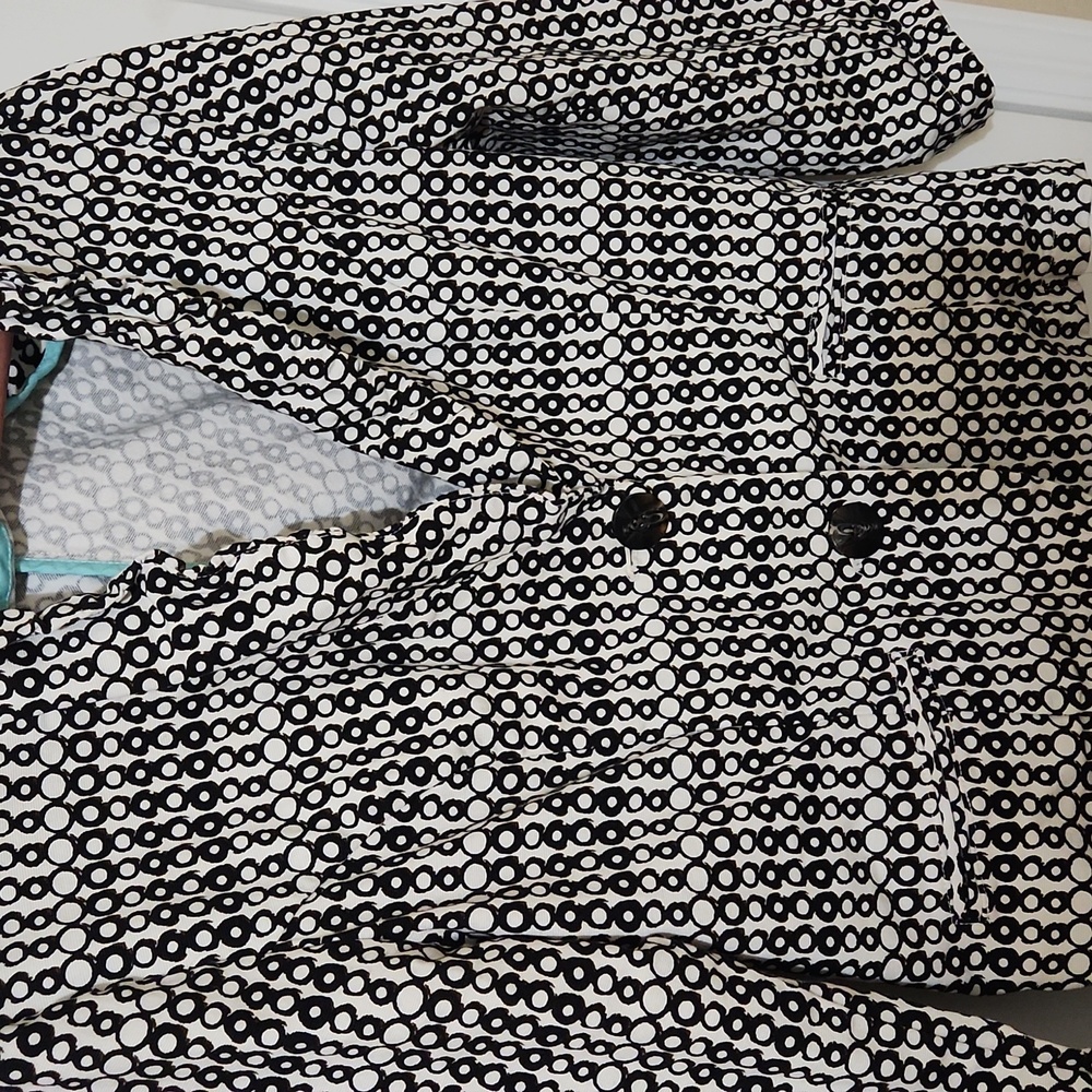 CAbi Black & White Circle-Pattern Button Jacket - image 3